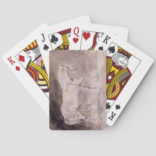 Weißes Pferd (von Eugene Delacroix) Spielkarten (Rückseite)