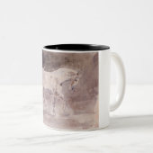 Weißes Pferd (von Eugene Delacroix) Zweifarbige Tasse (VorderseiteRechts)