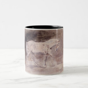 Weißes Pferd (von Eugene Delacroix) Zweifarbige Tasse
