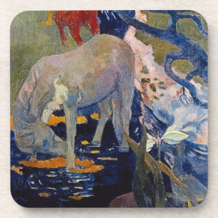 Weisses Pferd von Paul Gauguin, Vintage Fine Art Getränkeuntersetzer
