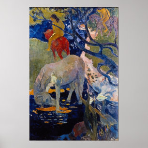 Weisses Pferd von Paul Gauguin, Vintage Fine Art Poster