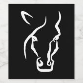 Weißes Pferd Weinetikett (Einzelnes Label)