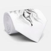 Weißes Pferdekopf-Krawatte Krawatte (Gerollt)