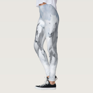 Weißes PferdeLeggings Leggings
