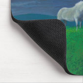 Weißes Pferdemausunterlage Mousepad (Ecke)