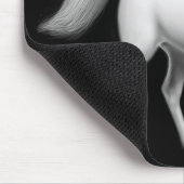 Weißes Pferdetrotten Mousepad (Ecke)