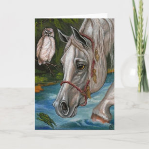 WEISSES PFERDeulen-Anmerkungs-Karte Karte