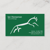 Weißes PferdeVisitenkarte Visitenkarte (Rückseite)