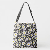 Weißes Pflaumen - Crossbody-Beutel (2 Größen) Tragetaschen Mit Langen Trägern (Rückseite)