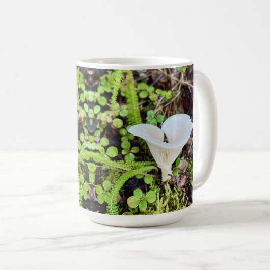 Weißes Pilz - 15 oz. Mug Kaffeetasse (VorderseiteRechts)
