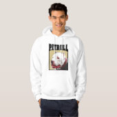 Weißes Pitbull Hoodie (Vorne ganz)