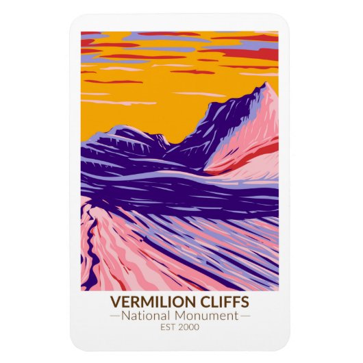 Weißes Pocket für das Nationaldenkmal von Vermilio Magnet (Vertikal)