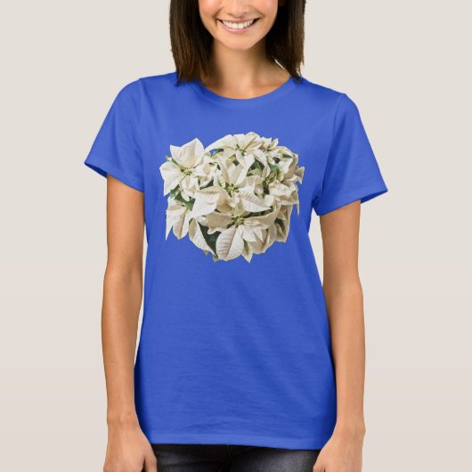 Weißes Poinsettia-T-Shirt T-Shirt (Vorderseite)