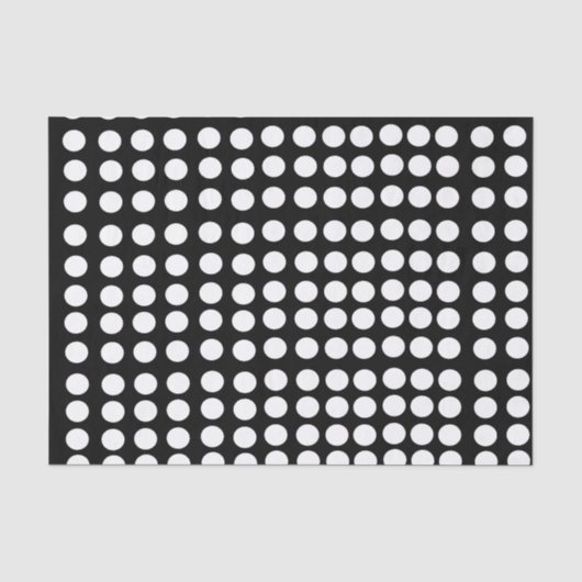 Weißes Polka Dots Tissue Paper Seidenpapier (Vorderseite)