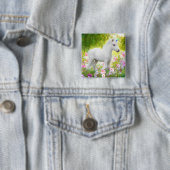 Weißes Pony Einhorn Button (Beispiel)