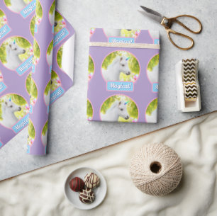 Weißes Pony Einhorn Geschenkpapier