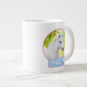 Weißes Pony Einhorn Jumbo-Tasse (Vorderseite Rechts)