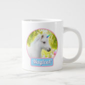 Weißes Pony Einhorn Jumbo-Tasse (Rechts)