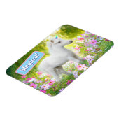 Weißes Pony Einhorn Magnet (Linke Seite)