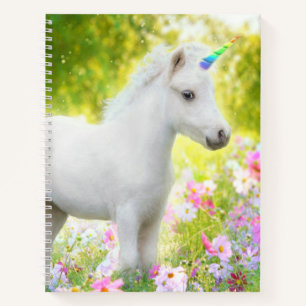 Weißes Pony Einhorn Notizblock
