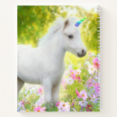 Weißes Pony Einhorn Notizblock (Rückseite)