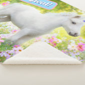 Weißes Pony Einhorn Sherpadecke (3/4)