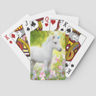 Weißes Pony Einhorn Spielkarten