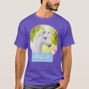 Weißes Pony Einhorn T-Shirt