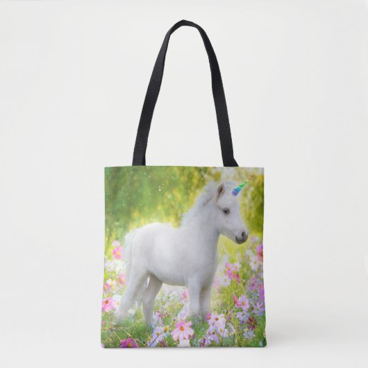 Weißes Pony Einhorn Tasche (Vorderseite)