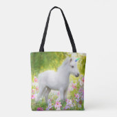 Weißes Pony Einhorn Tasche (Rückseite)