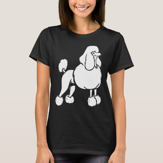 weißes Pooddesign T-Shirt (Vorderseite)