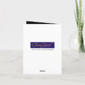 Weißes Poodle als Bulldogenhund Halloween verkleid Karte (Rückseite)