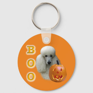 Weißes Poodle Boo Schlüsselanhänger