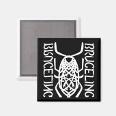 Weißes Print Square Magazin Magnet (Vorderseite/Rückseite)