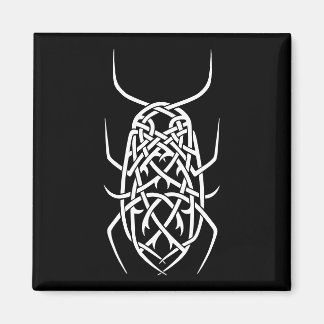 Weißes Print Square Magazin Magnet