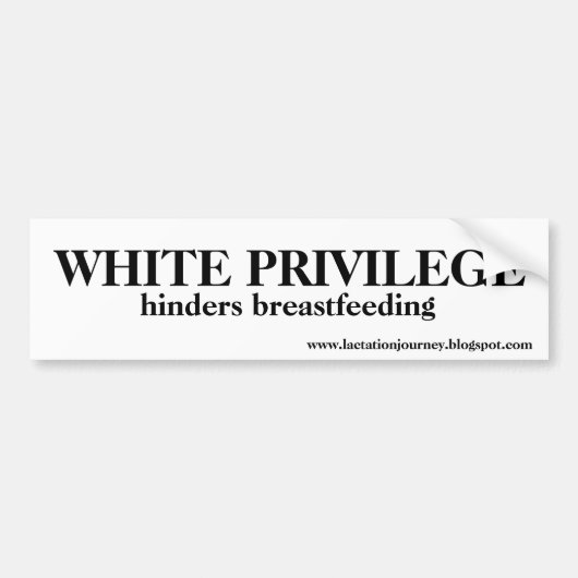 WEISSES PRIVILEG HINDERT AUTOAUFKLEBER (Vorne)