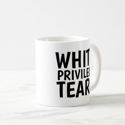 WEISSES PRIVILEG ZERREISST Kaffee-Tassen Kaffeetasse (VorderseiteRechts)