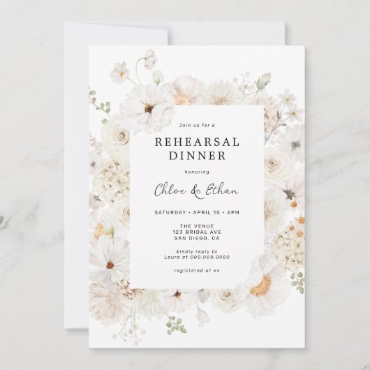 Weißes Probe Einladung (Vorderseite)