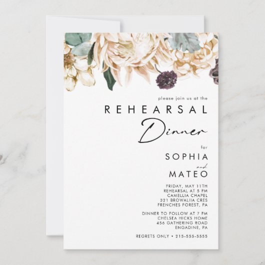 Weißes Probe Einladung (Vorderseite)