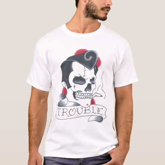 Weißes Problemt-stück der Männer T-Shirt (Vorderseite)