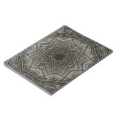 Weißes, pulsierendes Star Kaleidoskop-Muster auf s Notizblock (Linke Seite)