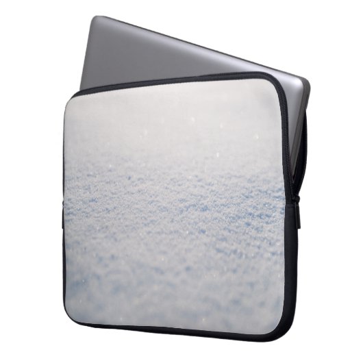 Weißes Pulver Laptopschutzhülle (Vorderseite Links)
