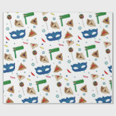 Weißes Purim Wrapping Paper Geschenkpapier (Flach)