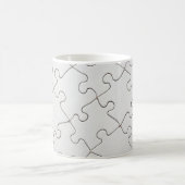Weißes Puzzlespiel Kaffeetasse (Mittel)