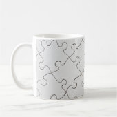 Weißes Puzzlespiel Kaffeetasse (Links)