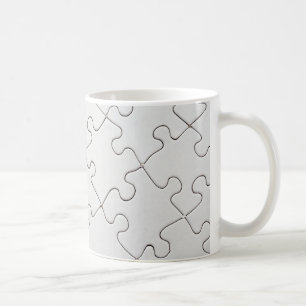 Weißes Puzzlespiel Kaffeetasse