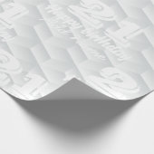 Weißes Quadrat mit Prägung Geschenkpapier (Ecke)