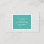 Weißes Quadrat mit Prägung Visitenkarte (Rückseite)