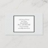 Weißes Quadrat mit Prägung Visitenkarte (Rückseite)