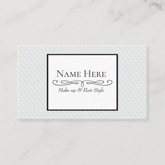 Weißes Quadrat mit Prägung Visitenkarte (Vorderseite)